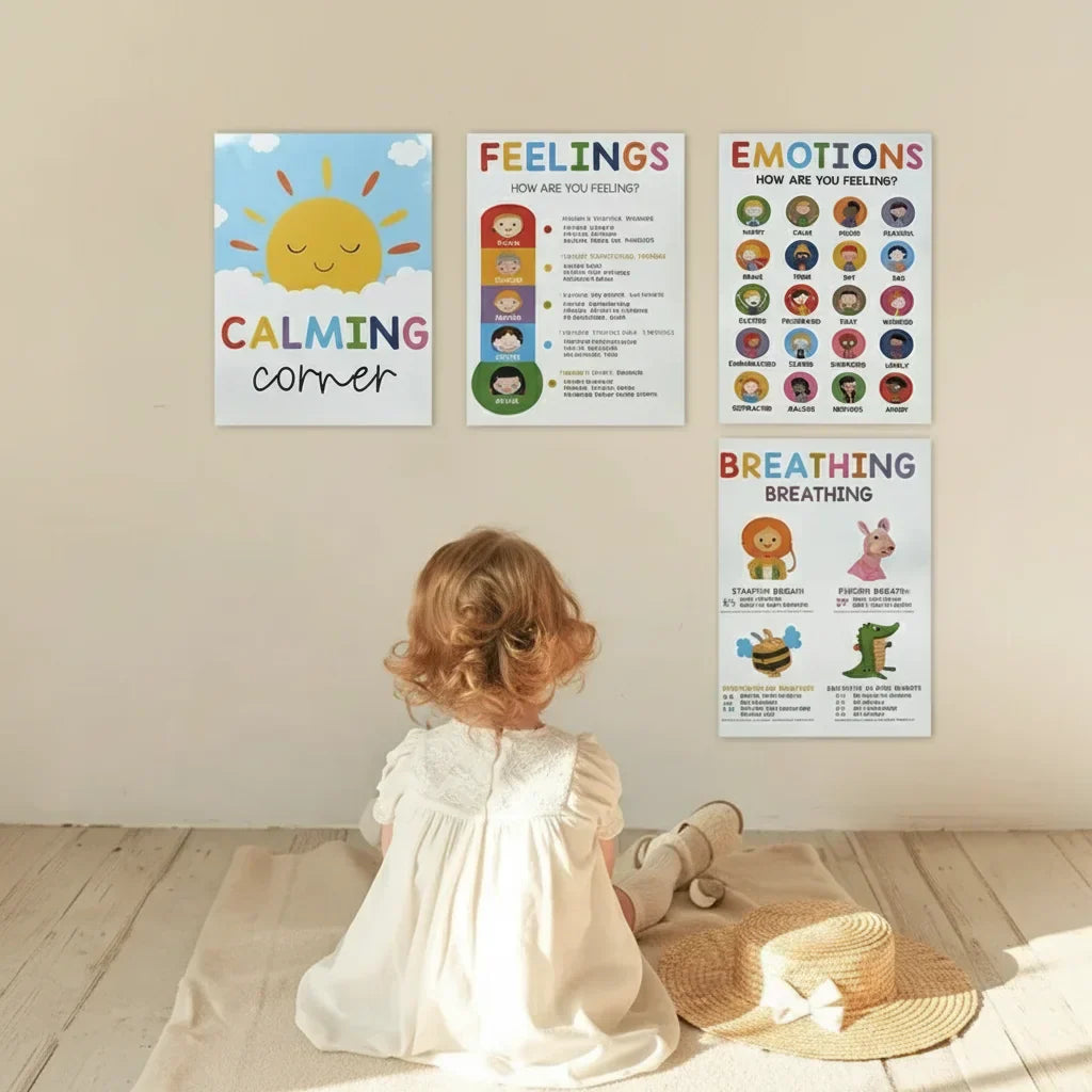 Mindful Sprouts® Emotional Growth Pack – 12 Calming Corner Prints for Kids